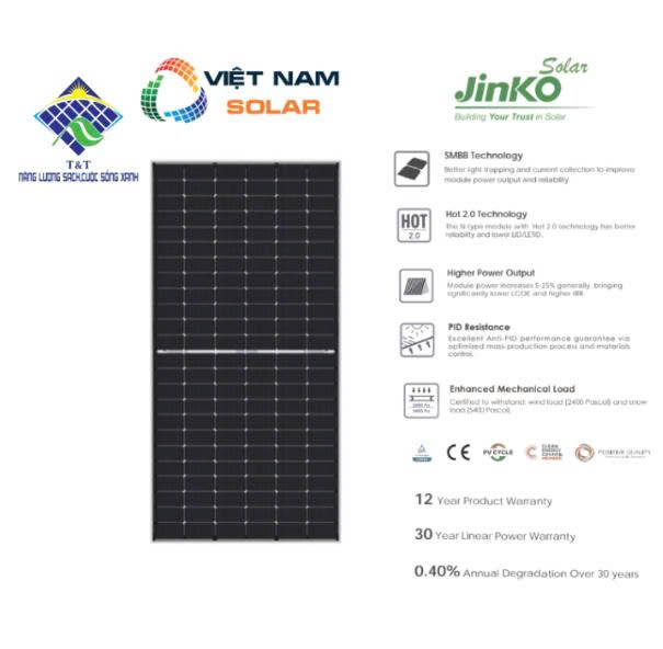 Tấm pin năng lượng mặt trời Jinko Tiger Neo 580W N-type | JKM580N-72HL4