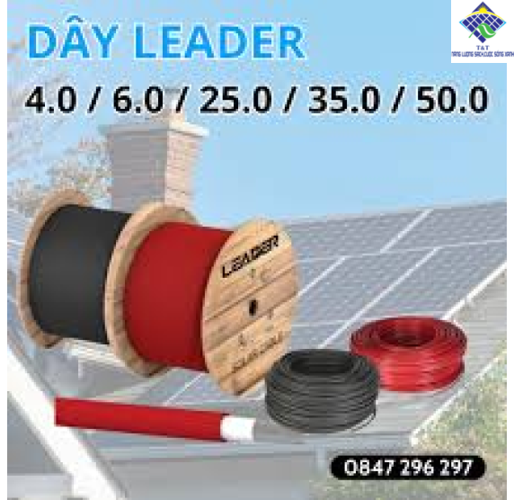 Cáp DC 10 mm2 LEADER cho Điện mặt trời