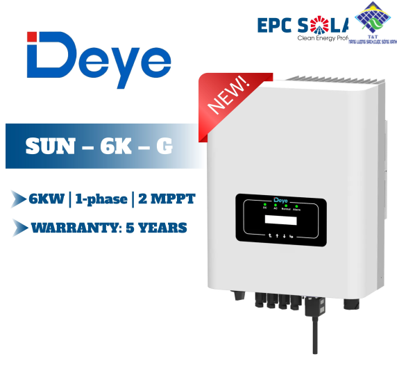  Bộ biến tần hòa lưới một pha DEYE SUN-6K-G 6KW