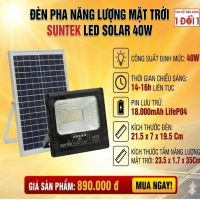 SUNTEKk LED  SOLAR 40W