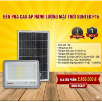 Đènn pha Cao áp năng lượng mặt trời SUNTEK P15