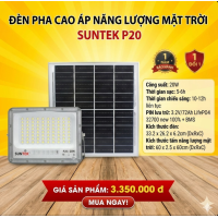 Đènn pha Cao áp năng lượng mặt trời SUNTEK P20