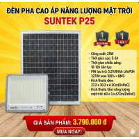 Đènn pha Cao áp năng lượng mặt trời SUNTEK P25 