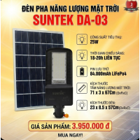 Đènn đường năng lượng mặt trời SUNTEK DA-03 Plus
