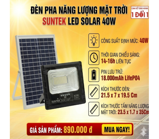 SUNTEKk LED  SOLAR 40W