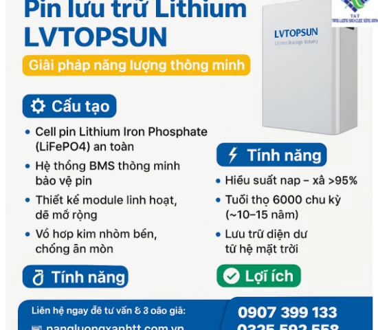 Giới thiệu Pin Lưu Trữ Lithium LVTOPSUN 