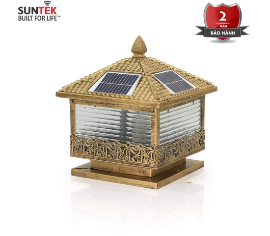 Đènn trụ cổng năng lượng mặt trời.  SUNTEK TC02.
