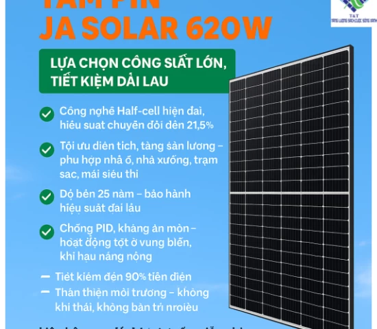 TẤM PIN JA SOLAR 620W 